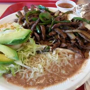 Beef fajitas