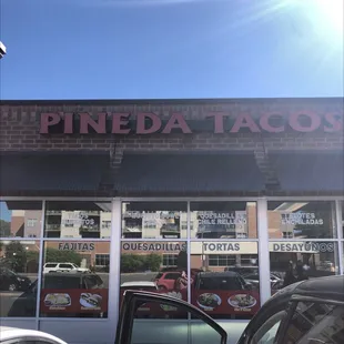 the front of the store