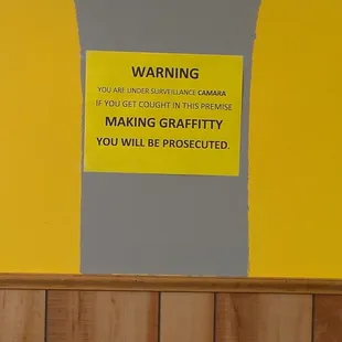 No making graffitty here