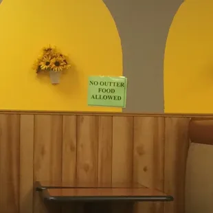Again, should be common sense/courtesy but you&apos;ll also see this sign in here.