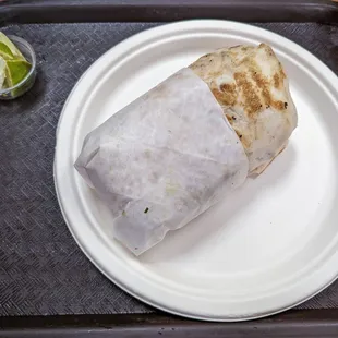 California burrito - a burrito with fries inside. How's that Californian? No idea. Can't wait to order it again either way!