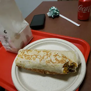 Steak burrito