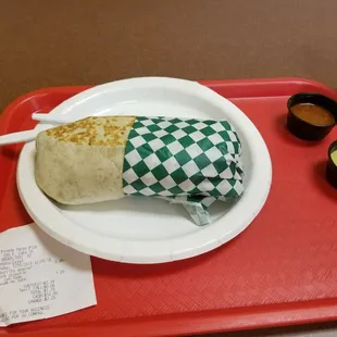 Manager's Special, a $5.99 pork chipotle burrito.  Huge.