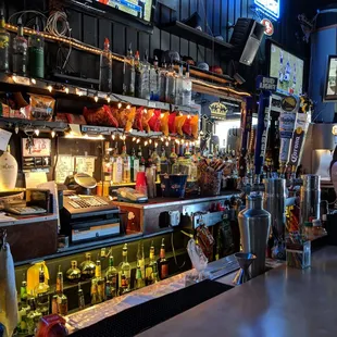 a woman at the bar