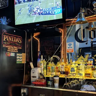 a football game on tv