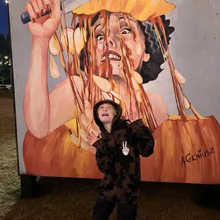 Painted art to pose next to