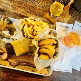 Sampler platter, beer flight, &amp; old fashioned