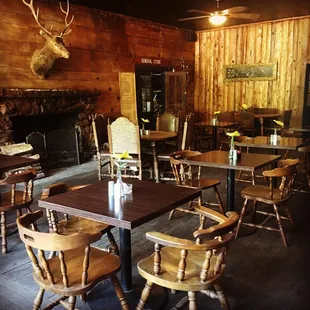 Rustic dining area