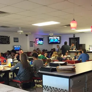 diners eating in a restaurant