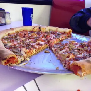 Epic 20" Stuffed Crust Pizza. Be prepared for a pizza induced coma shortly afterward.
