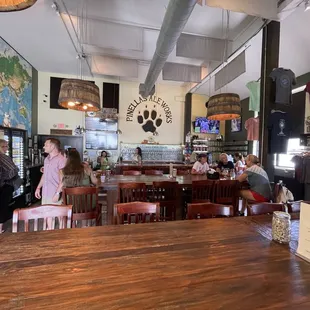 the interior of a restaurant