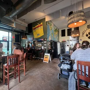 PAW's main room, and the door leading outside to the patio.