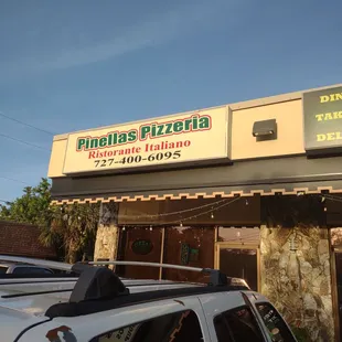 the front of the restaurant