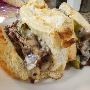 What a beautiful sight!!!! SteakGrinder (cheesesteak)