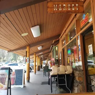 outside