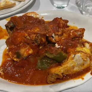 Chicken Cacciatore With Spaghetti