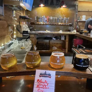 Flight of Great Crafted Beer.