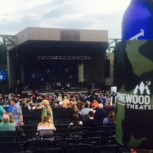 Theater in the Woods. Pine trees al around.