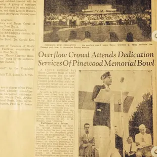 Dedication of the first stage we built in 1947.