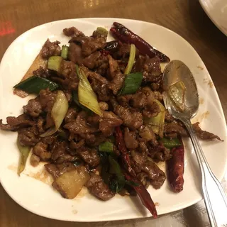 Tian Jin Stir Fried Lamb with Cumin