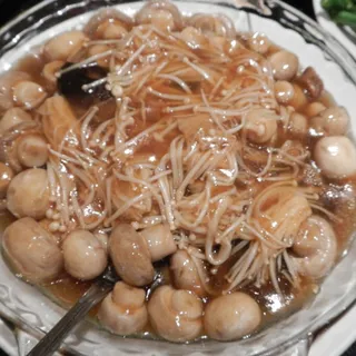 Three Mushrooms in Oyster Sauce