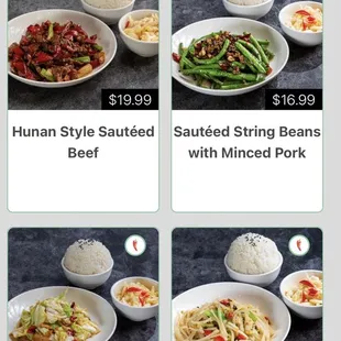 Menu as of 2024