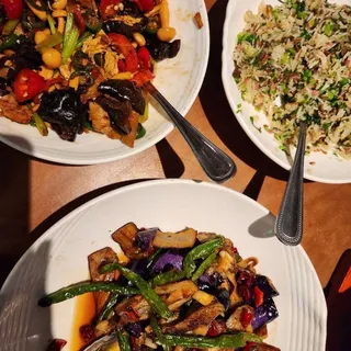 Sauted Eggplant with String Beans