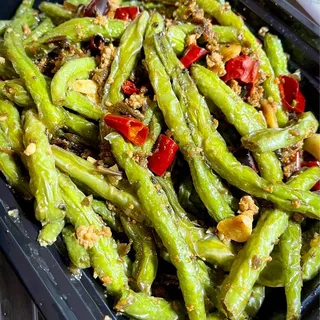 Deep Fried String Beans with Minced Pork