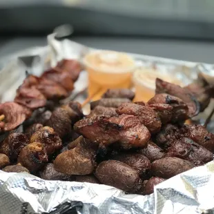 Gizzard and Heart Skewers