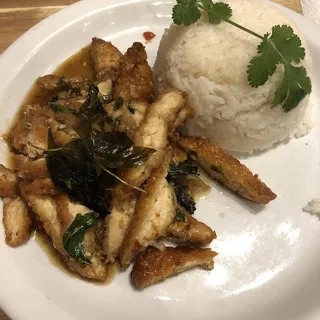 FRIED CHICKEN Over FRIED RICE