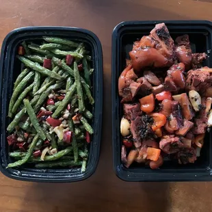 Green beans Braised pork feet