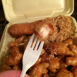 White meat in the sesame chicken!