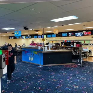 the bowling alley
