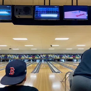 the bowling lanes