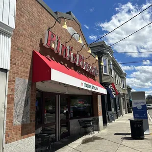 the front of the restaurant