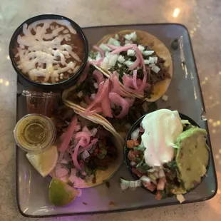 3 tacos plate