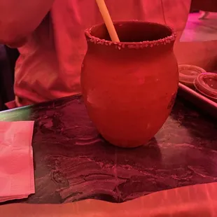 Rita in a terra-cotta cup!