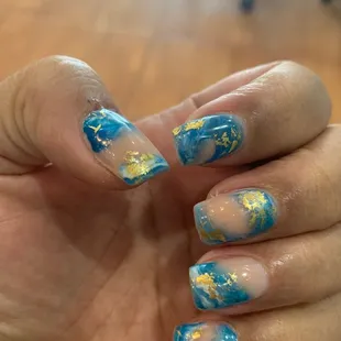 Ocean Breeze nails today. I&apos;m channeling summer!