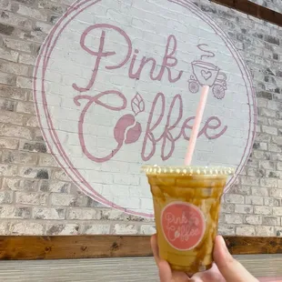 small iced caramel machiato