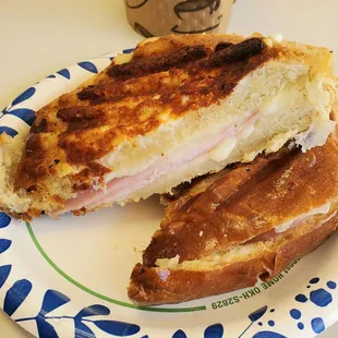 A pressed Croque Monsieur - Get it pressed or oven baked