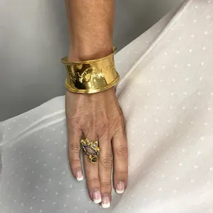 Chanel vintage gold plated cuff