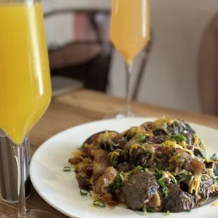 Lechon Kawali &amp; Bacon Loaded Ube Potatoes