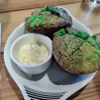 Chocolate Pandan Muffins