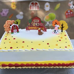 Farmhouse birthday cake