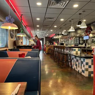 Inside the diner