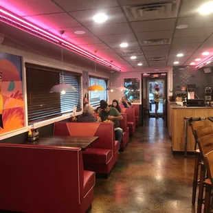 Left side of restaurant inside