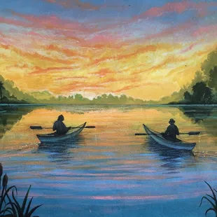 Beautiful mural on the back of the building!