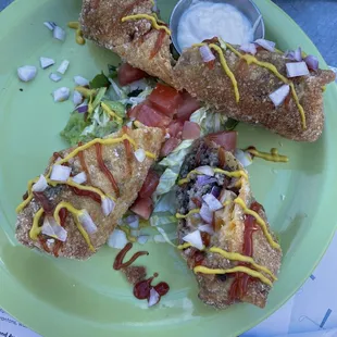 Cheeseburger Egg Rolls