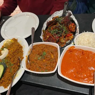 29. Butter Chicken 39. Naga chicken 21. 1/2 Tandoori Chicken Dish 63. Lamb/Goat Biryani Special