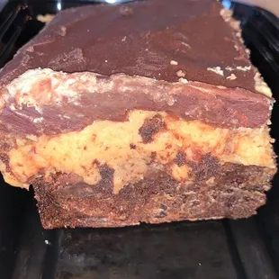 a close up of a piece of cake